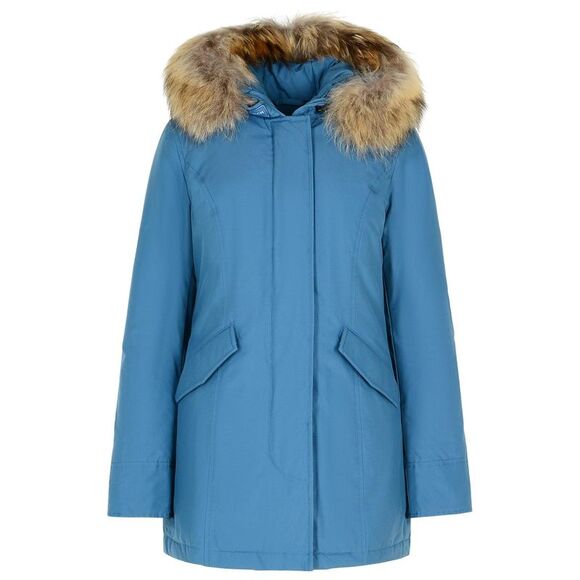 Woolrich John Rich & Bros 'Artic' Light Blue Cotton Blend Parka Women - Picture 1 of 3